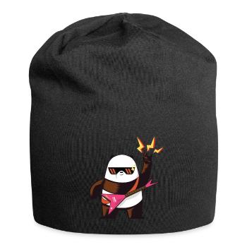 panda party - Jersey Beanie - black - Front