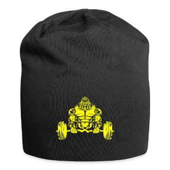 gorilla gym beast bodybuilding - Jersey-Beanie - Schwarz - Vorne