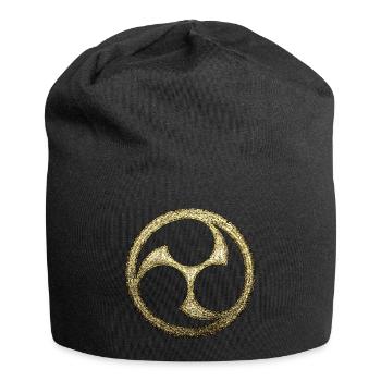 Japan Symbol Mitsu Tomoe Shinto Aikido Judo Karate - Jersey-Beanie - Schwarz - Vorne