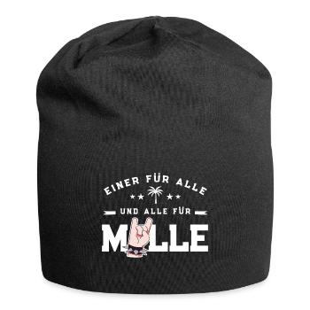 Malle Spruch Lustig - Jersey-Beanie - Schwarz - Vorne