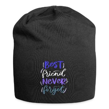 Beste Freunde - Jersey-Beanie - Schwarz - Vorne