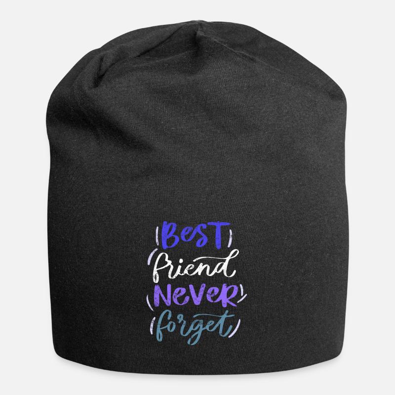 Beste Freunde - Jersey-Beanie - Schwarz