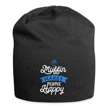 Muffin saying Funny - Jersey Beanie - black - Front