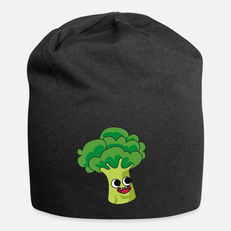 Brocoli Comic Vegan - Bonnet en jersey - noir