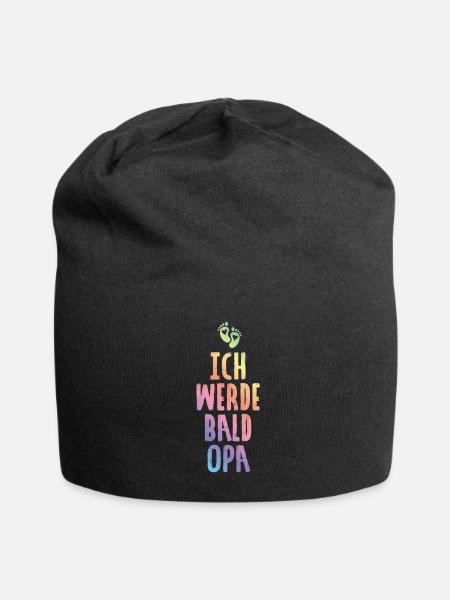 Ich werde bald Opa Baby - Jersey-Beanie - Schwarz