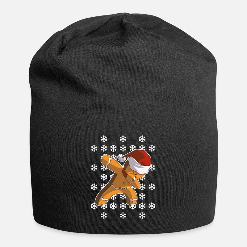 Lebkuchenmann Dab Weihnachten - Jersey-Beanie - Schwarz