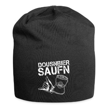 Dosenbier saufen - Jersey-Beanie - Schwarz - Vorne