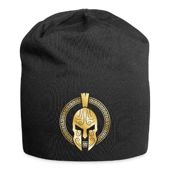 casque spartiate mythologie or - Bonnet en jersey - noir - Devant