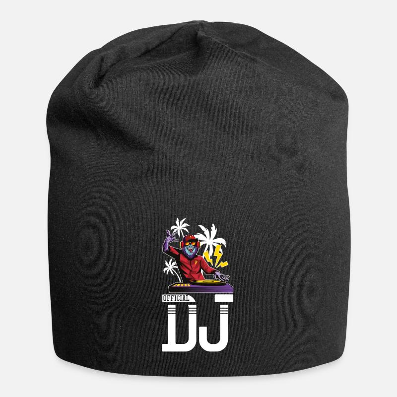 Monkey DJ party - Jersey Beanie - black