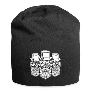 Junggesellenabschied groom crew hipster skelett - Jersey-Beanie - Schwarz - Vorne