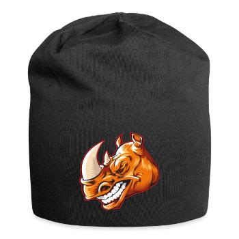 Rhinoceros head beast - Jersey Beanie - black - Front