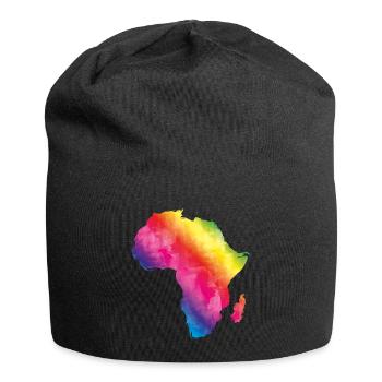 afrika bunt - Jersey-Beanie - Schwarz - Vorne
