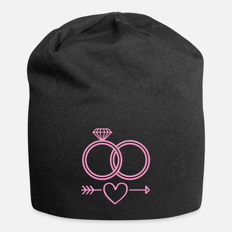 Vigselringar symbol ikon ringar - Jerseymössa - svart