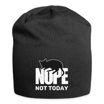 Cat is chilling no, not today - Jersey Beanie - black - Front