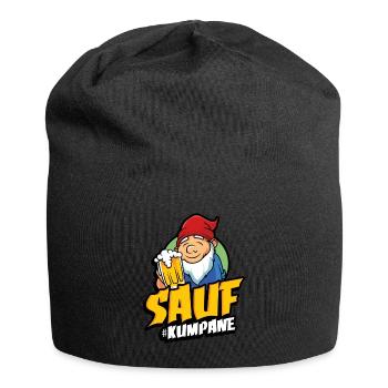 gartenzwerg bier zwerg saufen kumpane - Jersey-Beanie - Schwarz - Vorne