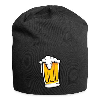 Bierglas Symbol Comic - Jersey-Beanie - Schwarz - Vorne