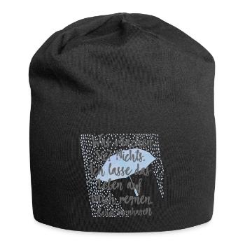 Ich lasse das Leben auf mich regnen – Varnhagen 2 - Jersey-Beanie - Schwarz - Vorne
