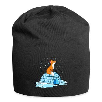fuchs iglu winter ploar comic - Jersey-Beanie - Schwarz - Vorne