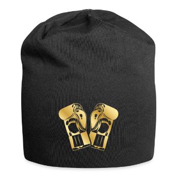 Boxhandschuhe Symbol Gold - Jersey-Beanie - Schwarz - Vorne