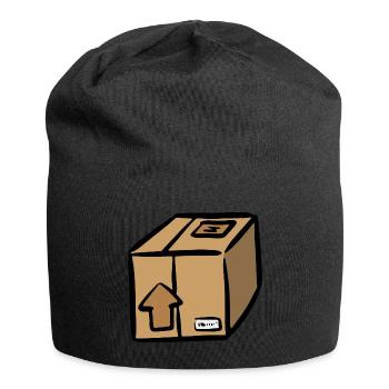 Paket Post Versand Logistik Paketbote Zusteller - Jersey-Beanie - Schwarz - Vorne