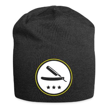Barber razor blade - Jersey Beanie - charcoal grey - Front