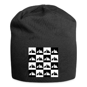 Damier De Montagnes Pour Pratiquant De Randonnée - Bonnet en jersey - noir - Devant