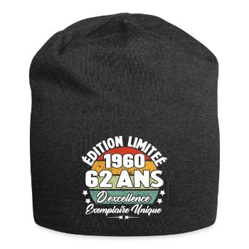 Cadeau 62 ans d'excellence / Édition limitée 1960 - Bonnet en jersey - charbon - Devant