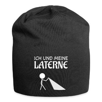 Ich und meine Laterne Spazieren gehen Martin - Jersey-Beanie - Schwarz - Vorne