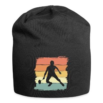 Badminton Retro Vintage Badminton Gift - Jersey Beanie - black - Front