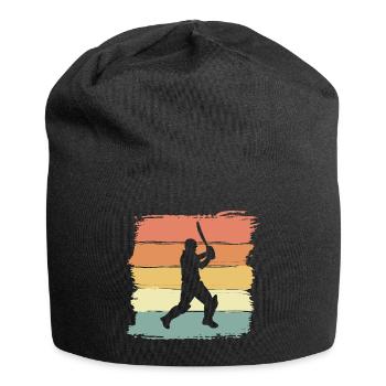 Cricket rétro vintage légende du cricket - Bonnet en jersey - noir - Devant