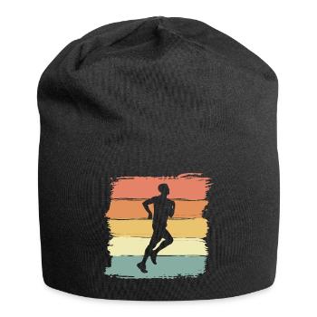 Laufen retro Laufsport vintage - Jersey-Beanie - Schwarz - Vorne