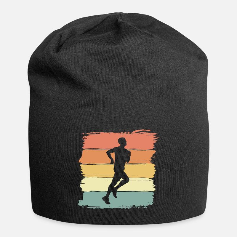 Running retro running vintage - Bonnet en jersey - noir