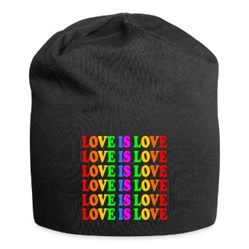 Love is love - Jersey-Beanie - Schwarz - Vorne
