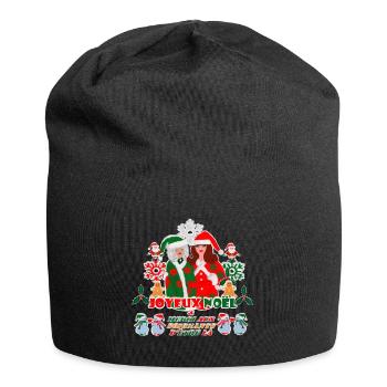 Joyeux Noël Merci aux Soignants d'être là ! - Bonnet en jersey - noir - Devant