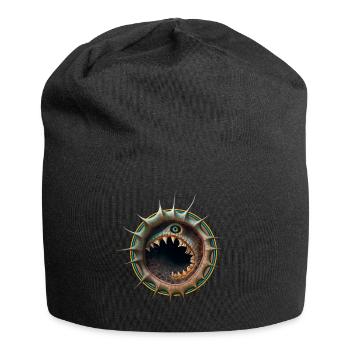 Monster Loch - Jersey-Beanie - Schwarz - Vorne