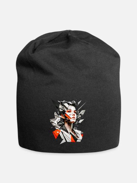 Retro Flash No34 - Jersey-Beanie - Schwarz