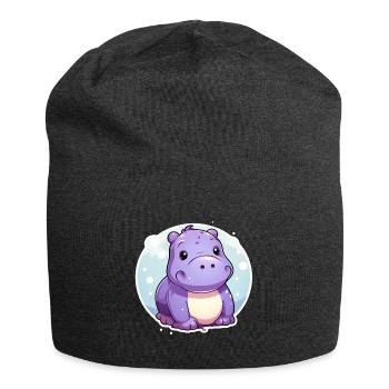 Hippopotamus - Jersey Beanie - charcoal grey - Front