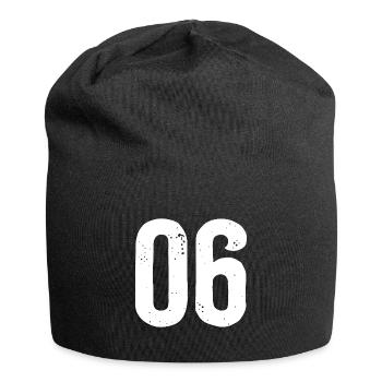 06 Numéros Blanc - Bonnet en jersey - noir - Devant