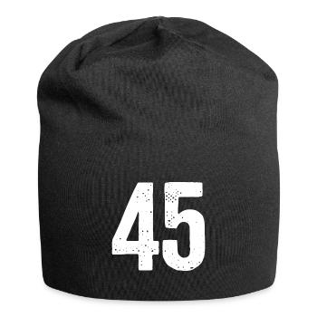 45 Numéros Blanc - Bonnet en jersey - noir - Devant