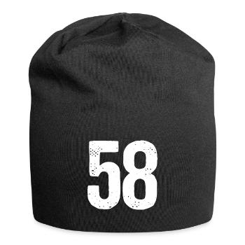 58 Numéros Blanc - Bonnet en jersey - noir - Devant