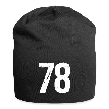 78 Numéros Blanc - Bonnet en jersey - noir - Devant