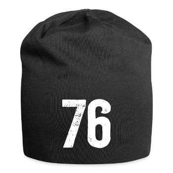 76 Numéros Blanc - Bonnet en jersey - noir - Devant