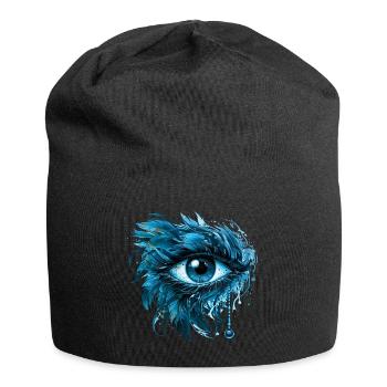 Blaues Schutz Auge Nazar Horus Amulett Evil Eye - Jersey-Beanie - Schwarz - Vorne