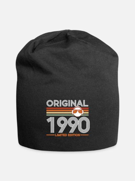 1990 - Bonnet en jersey - noir
