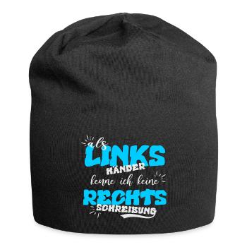 Left-handed, Spelling - Jersey Beanie - black - Front