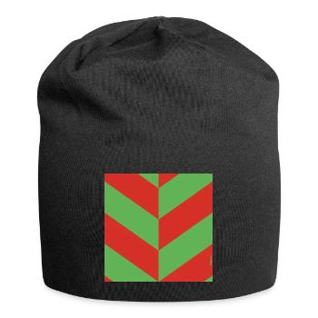 BLOW UP MOVIE: POP ART CUSHION 'DIAGONAL OP ART' - Jersey Beanie - black - Front