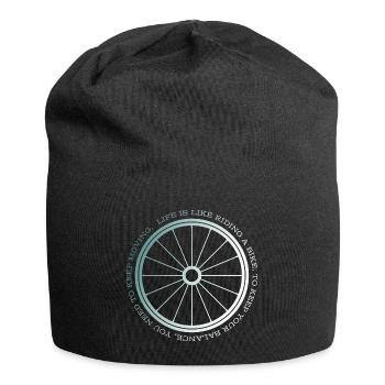 Gravel, Mountainbike, Leidenschaft, Radfahren - Jersey-Beanie - Schwarz - Vorne