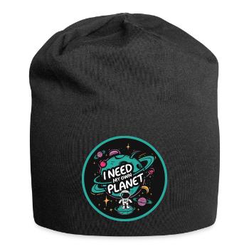 J’ai besoin de ma propre planète - Bonnet en jersey - noir - Devant