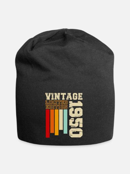 1950 - Jersey-Beanie - Schwarz