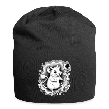 Hamster de l’espace - Bonnet en jersey - noir - Devant